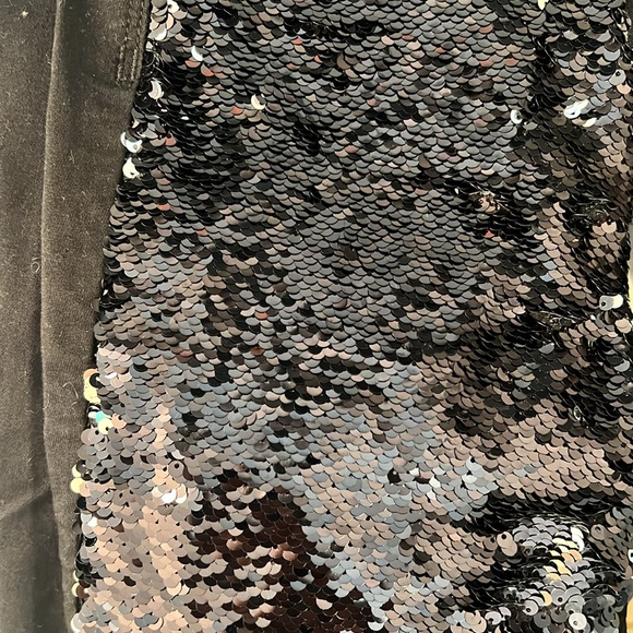 next sequin pants- very Taylor Swift- size 4 (USA)- never worn- black & silver - Picture 11 of 13